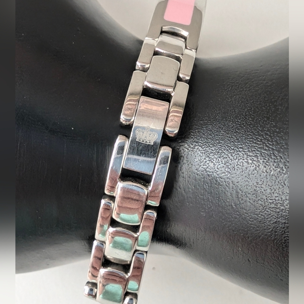 Vtg Juicy Couture pink and silver wristwatch Y2K - Picture 5 of 7